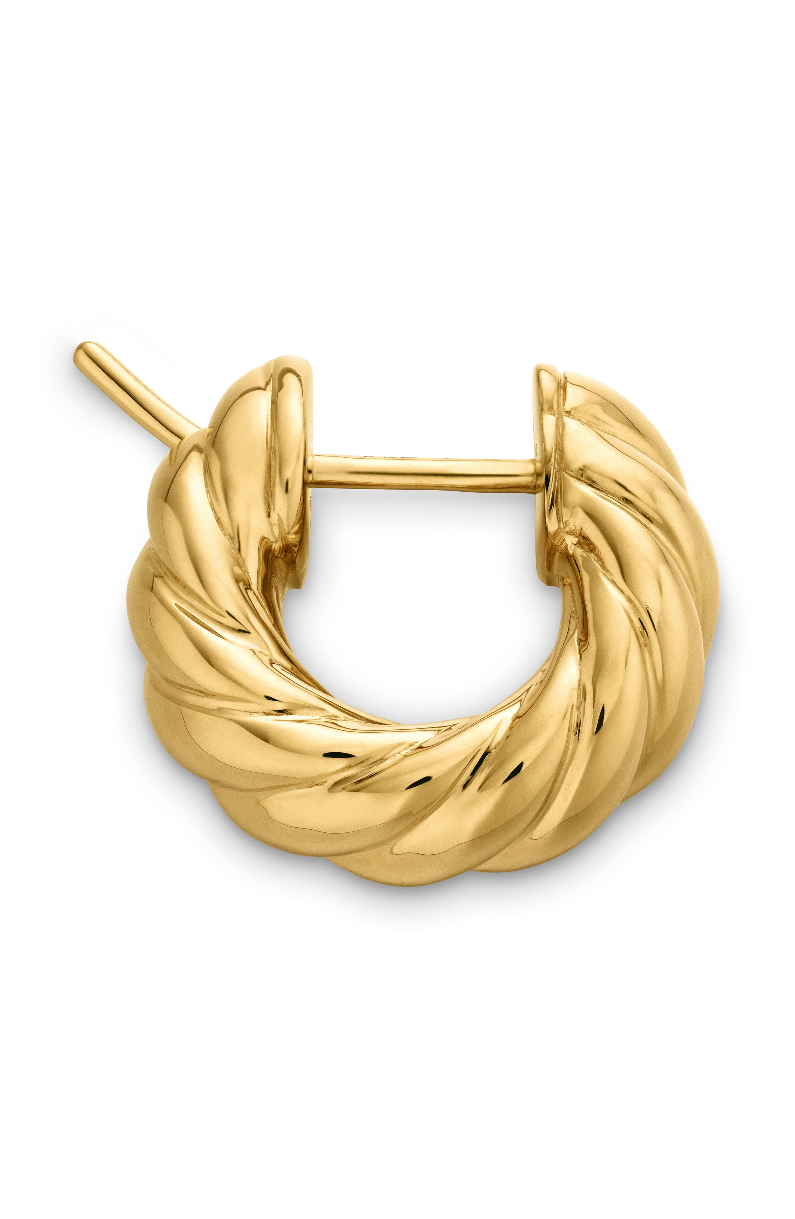 David Yurman Sculpted Cable Hoop Earrings in 18K Yellow Gold at Nordstrom - 6