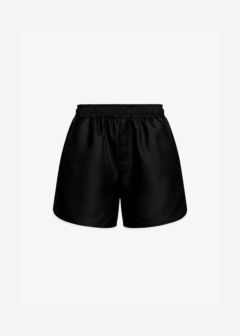 Adia Satin Boxer Shorts - Black 1