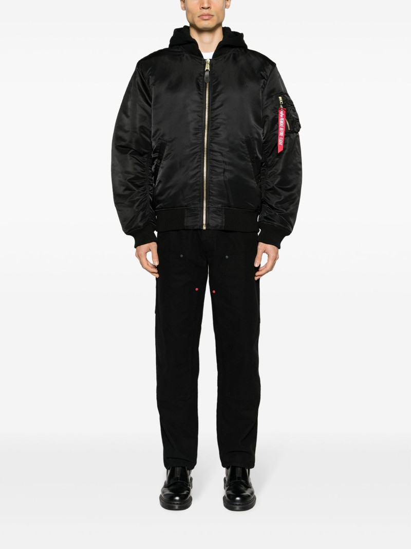 ALPHA INDUSTRIES hooded padded bomber jacket outlook