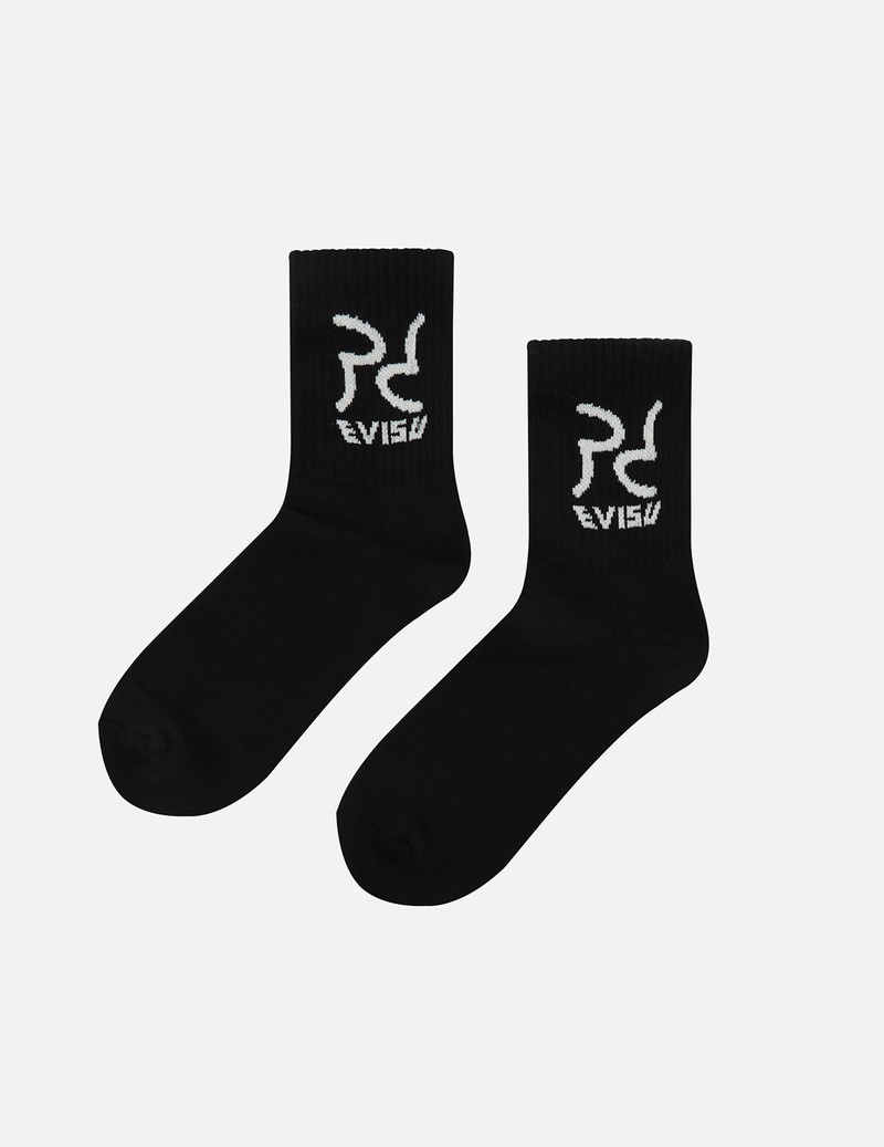 THREE-PACK DOUBLE SEAGULL JACQUARD SHORT SOCKS 3
