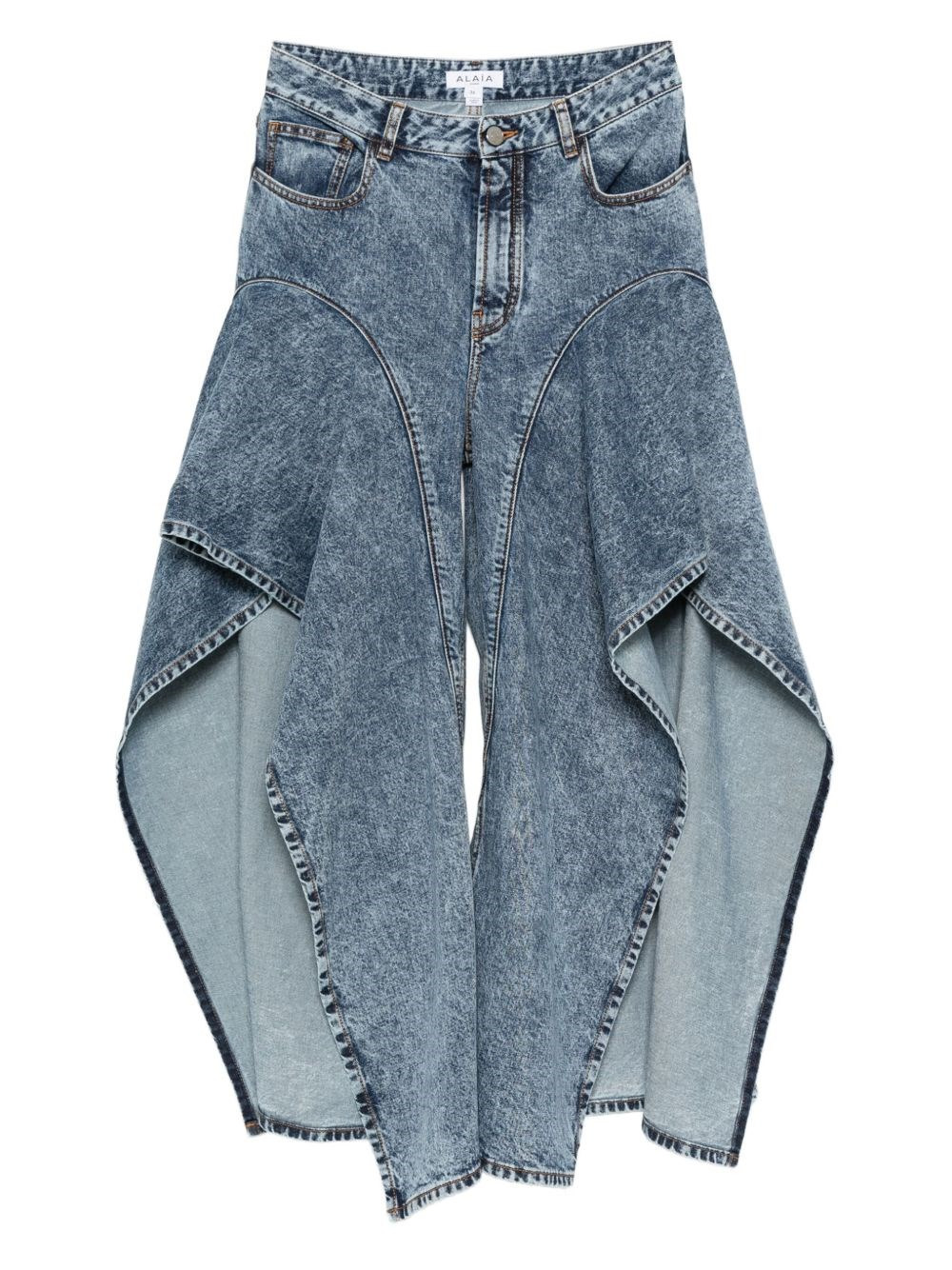 Ruffle denim jeans - 1