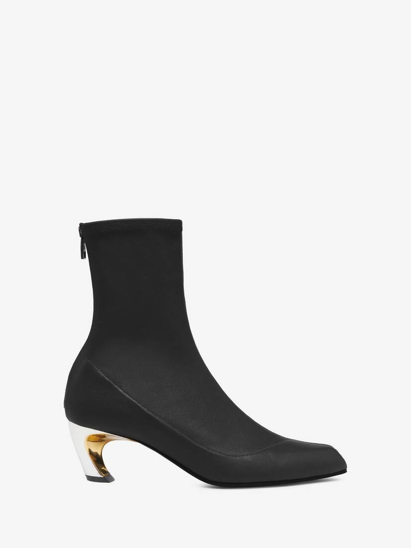 Women's Armadillo Ankle Boot in Black/silver/gold - 1