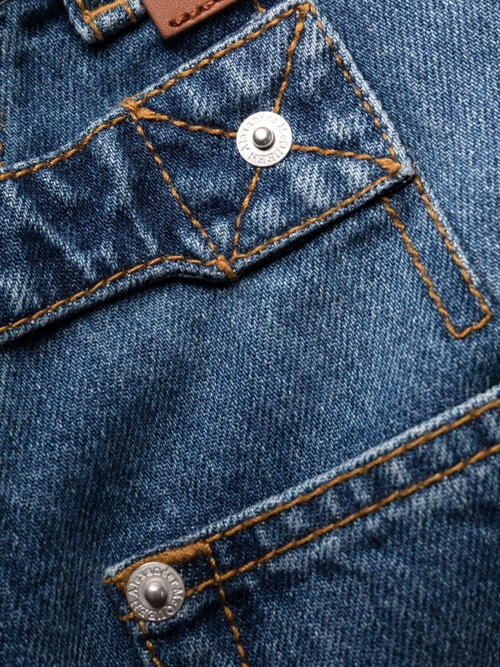 two-tone straight-leg jeans - 8