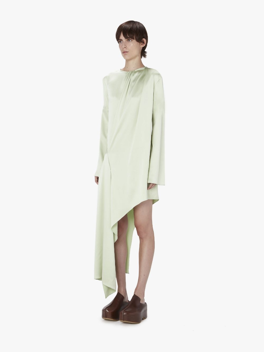 LONG SLEEVE ASYMMETRIC DRESS - 4