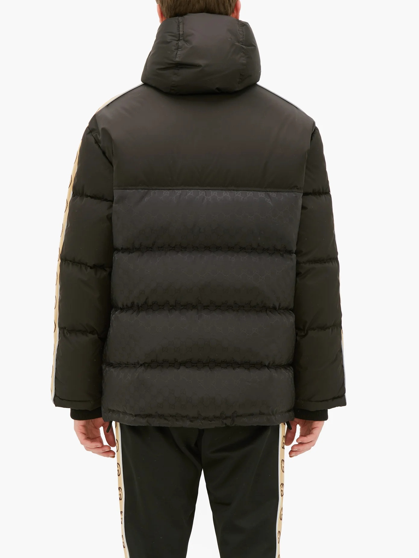 Logo stripe quilted down jacket - 5