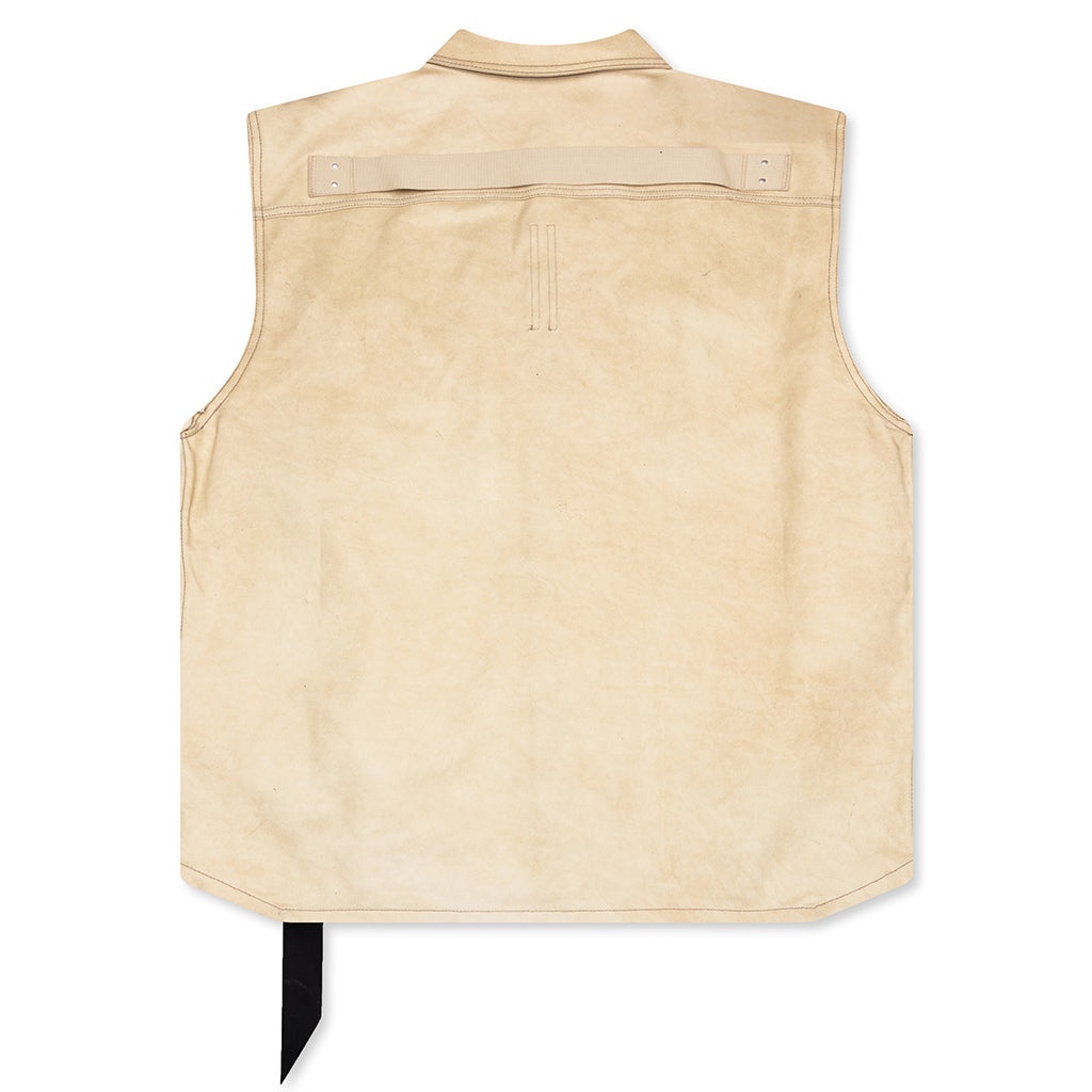 SL TOMMY JUMBO SLEEVELESS DENIM JACKET - PARCHMENT/BLACK - 2