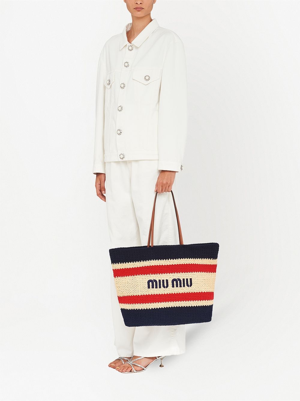logo-print tote bag - 4