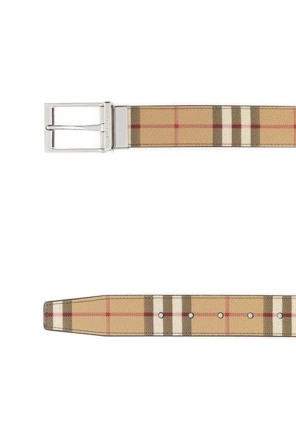 Burberry Reversible Plaque Buckle Vintage Check E-Canvas Belt