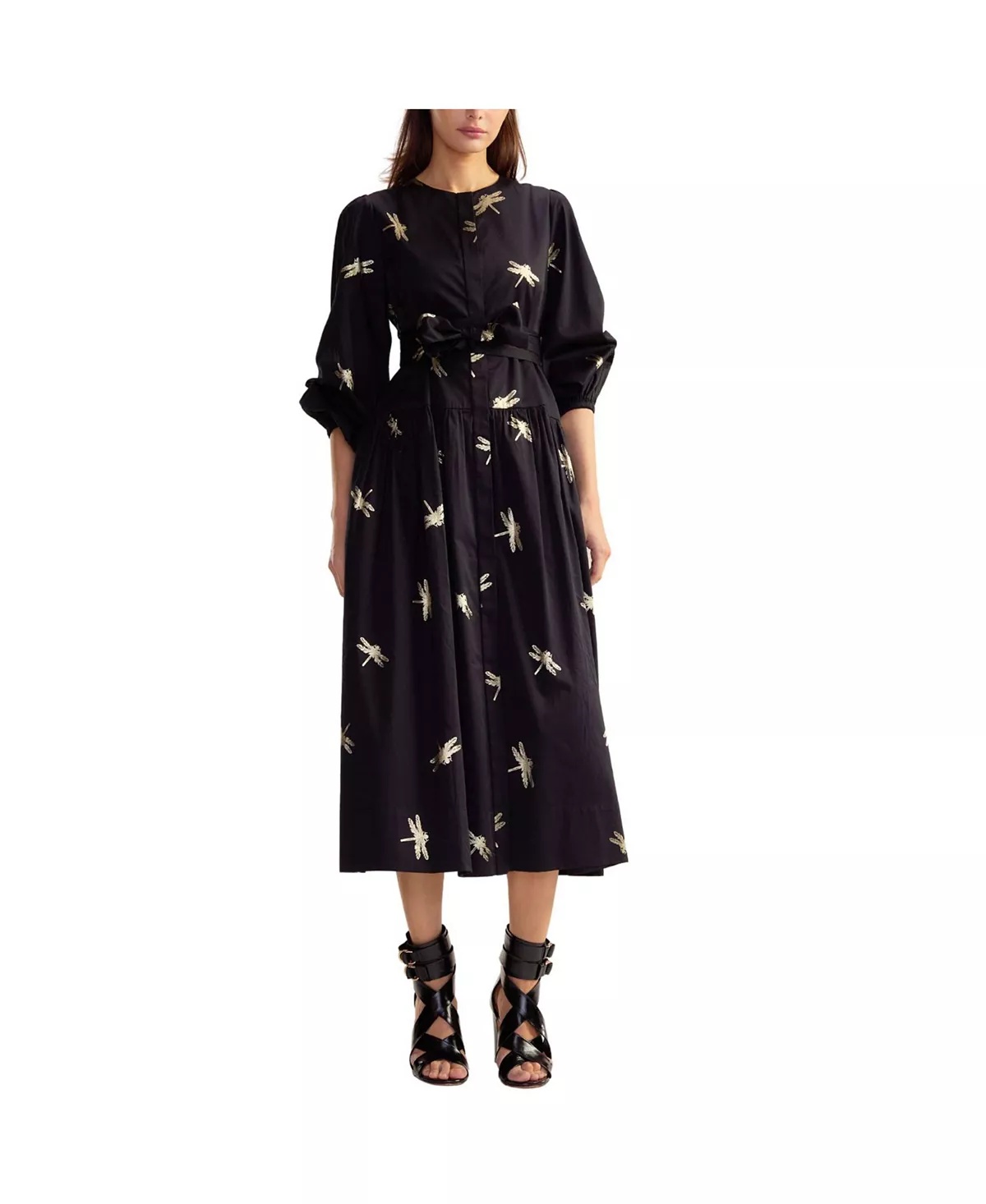 Cotton Sateen Shirt Dress - 1