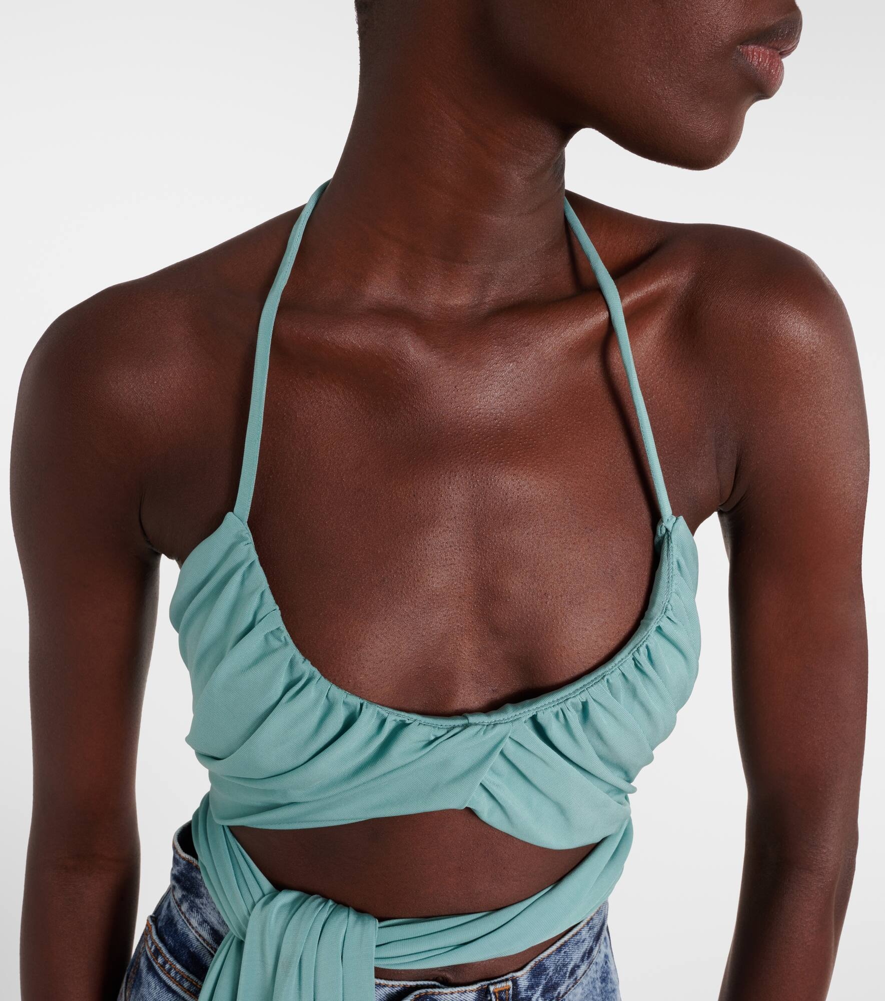 Draped halterneck top - 4