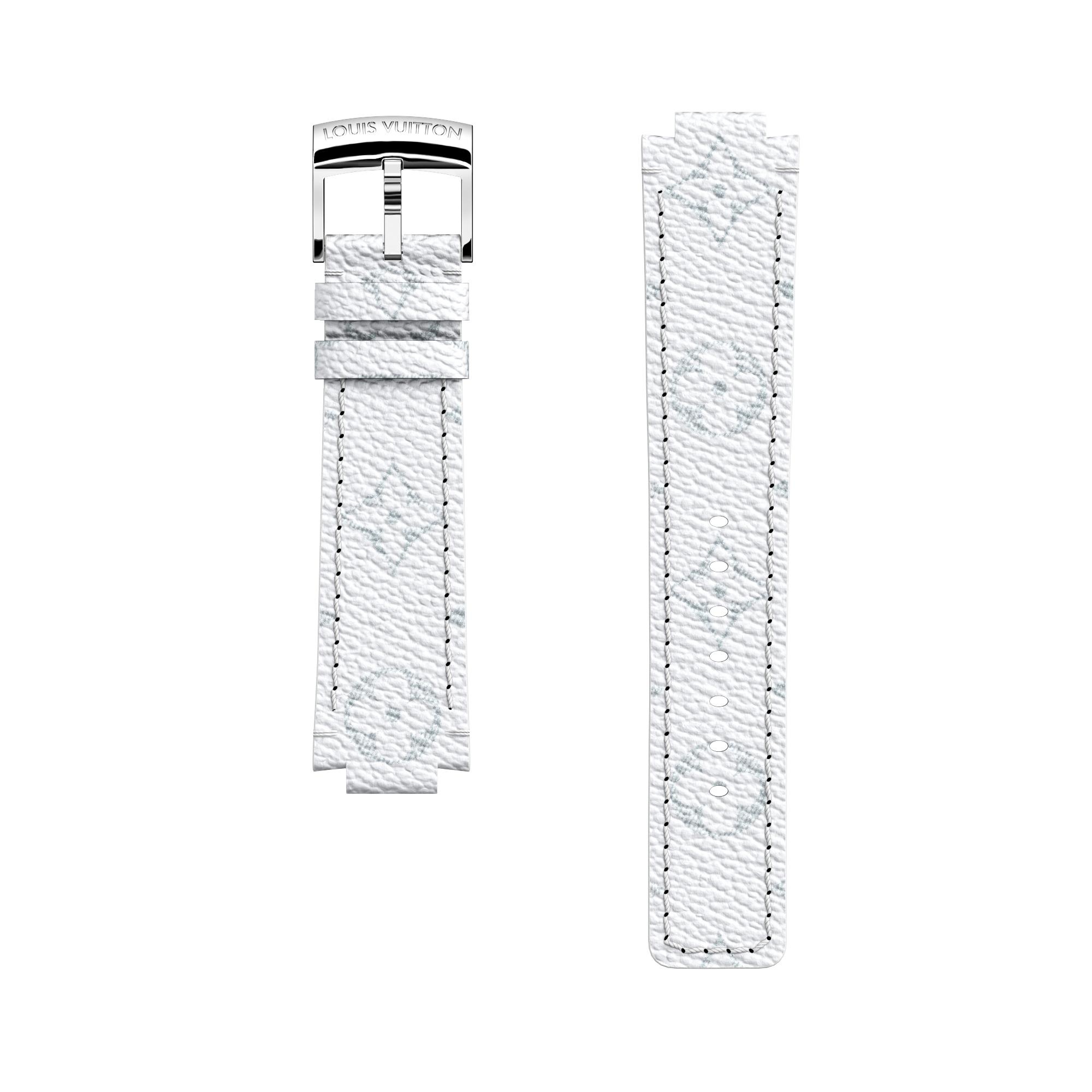 Tambour White Monogram Canvas Strap - 1