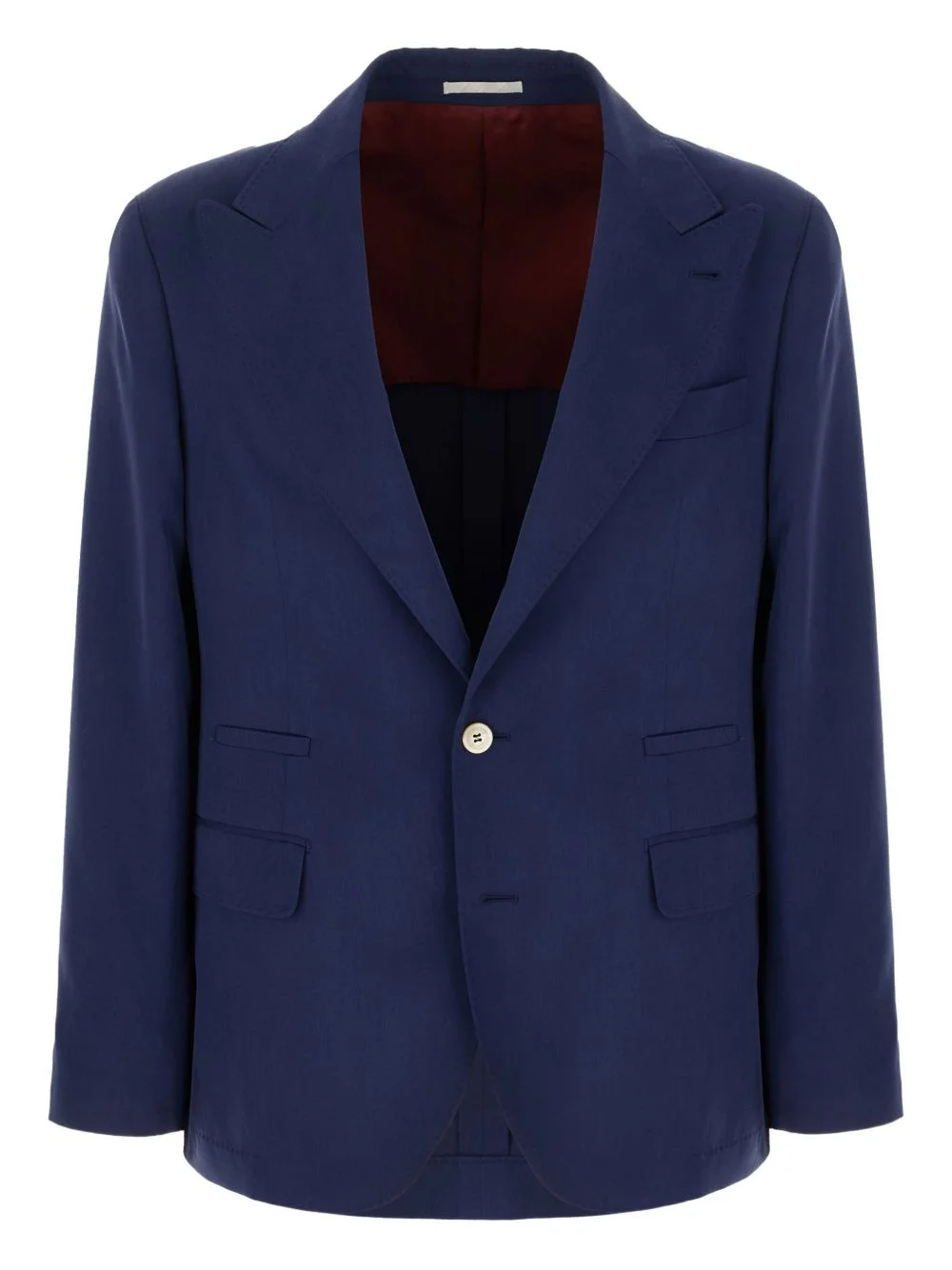 single-breasted silk jacket - 1