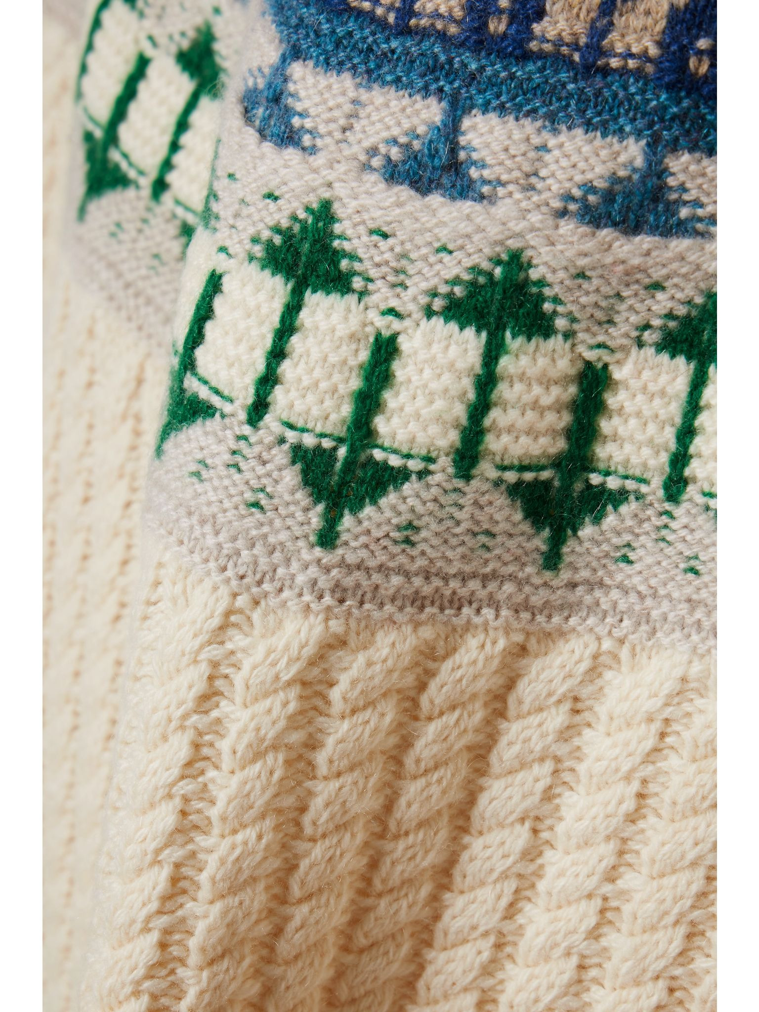 Noel Fair Isle cable-knit cashmere sweater Multi - 5