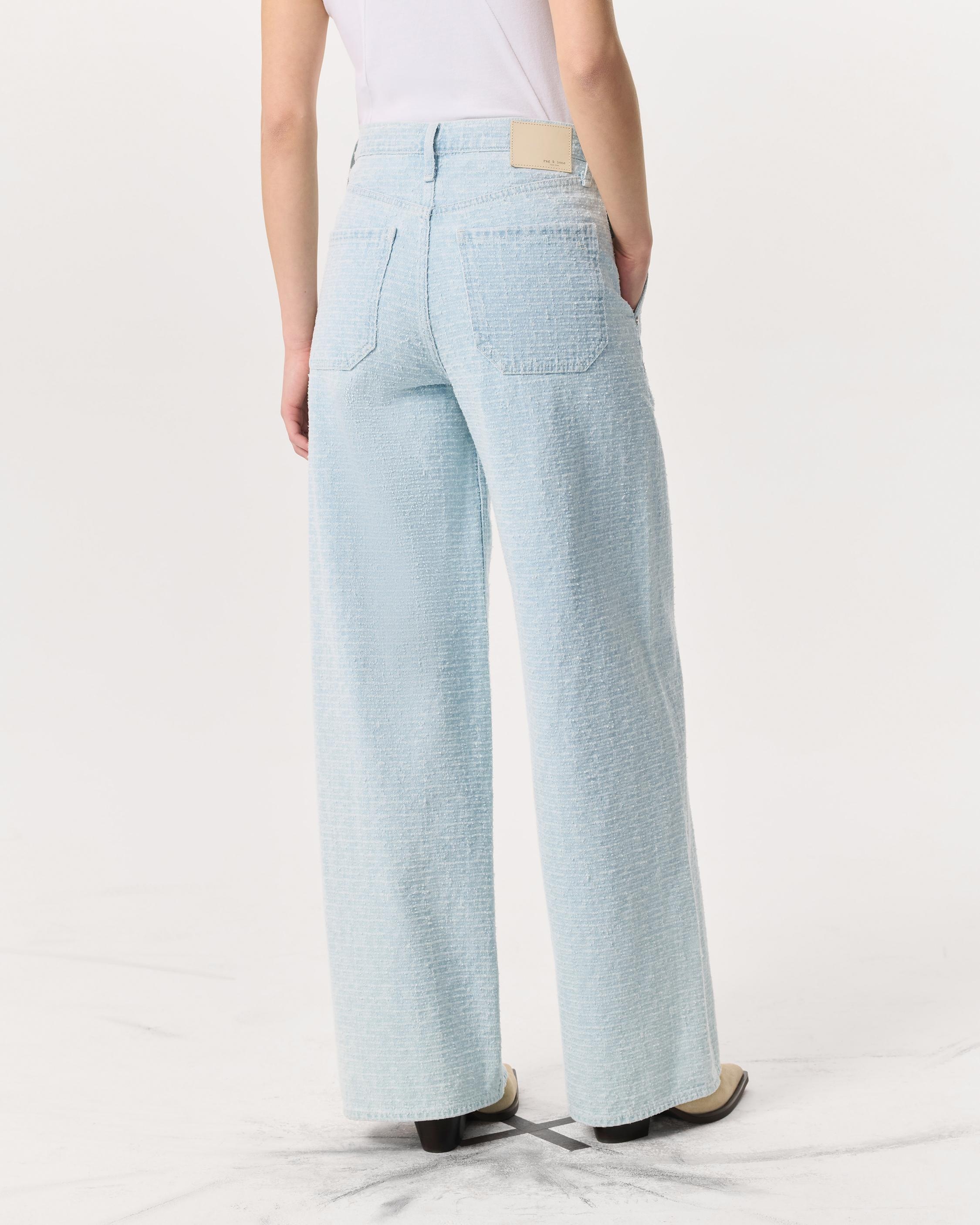 Tailored Sofie Textured Wide-Leg Jeans
Lightweight Rigid Denim - 5