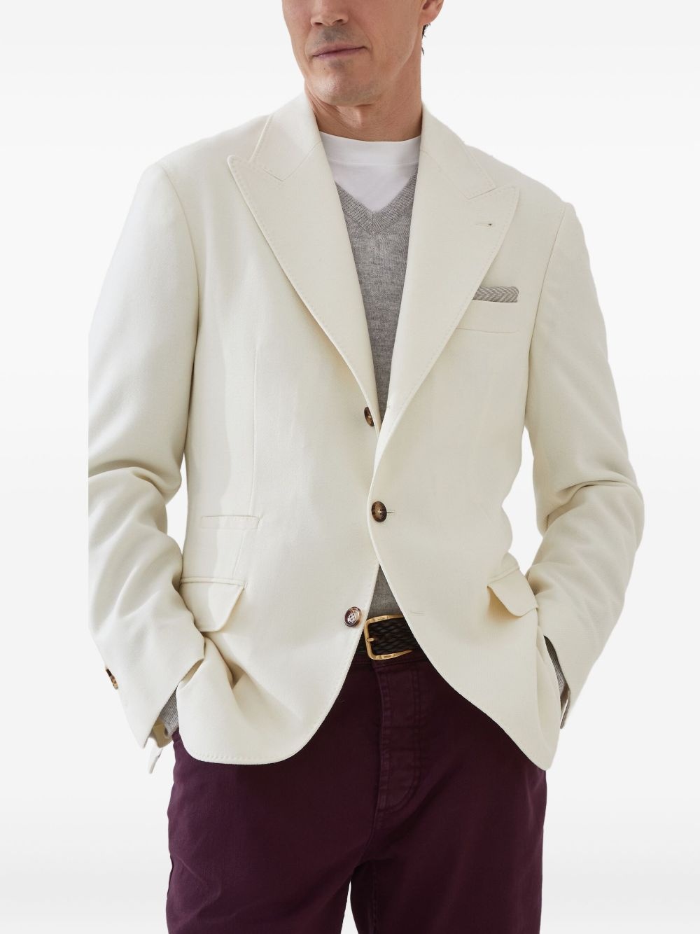 wool-cashmere blazer - 3