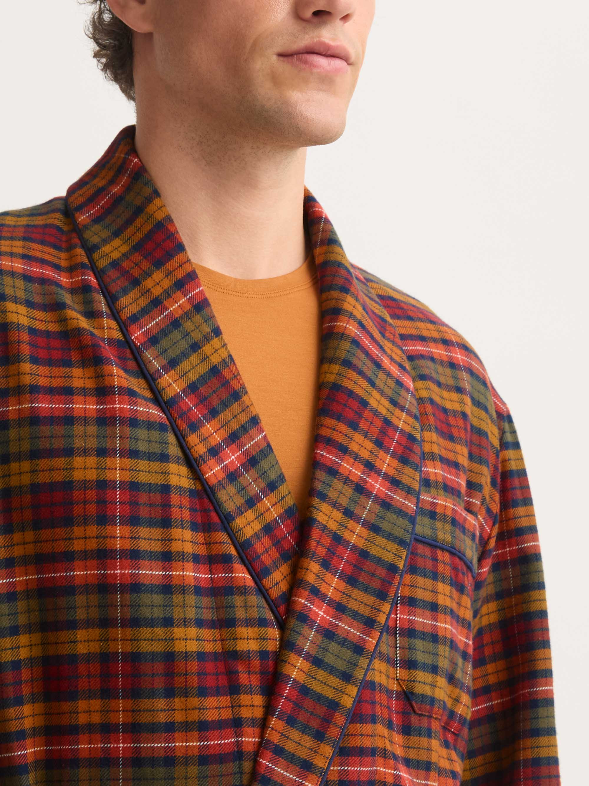Men's Robe Kelburn Brushed Cotton Multicolor Check - 5