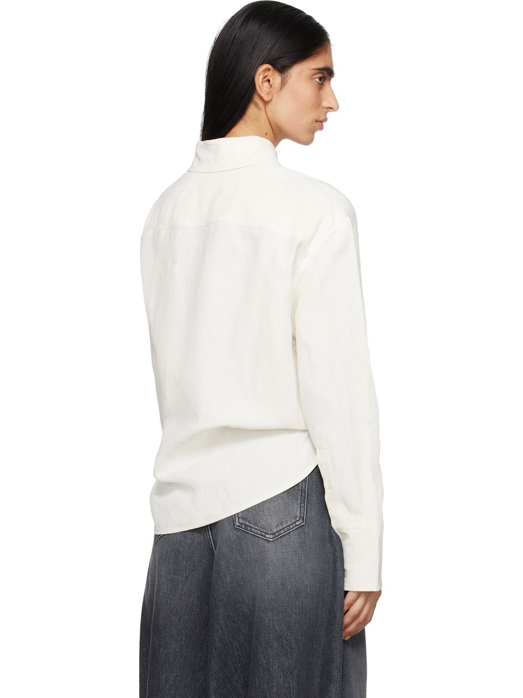 Off-White Draped Twisted Shirt - 3
