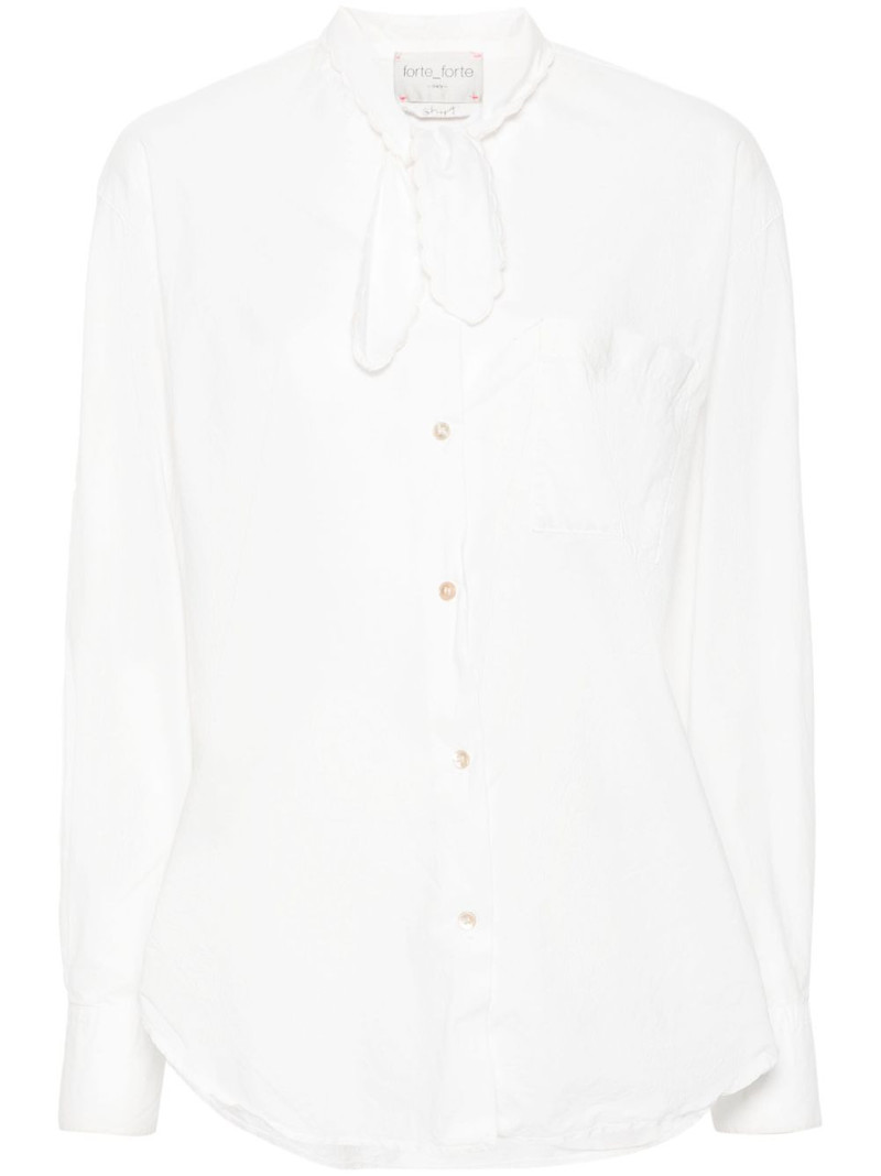 pussy-bow cotton shirt 1