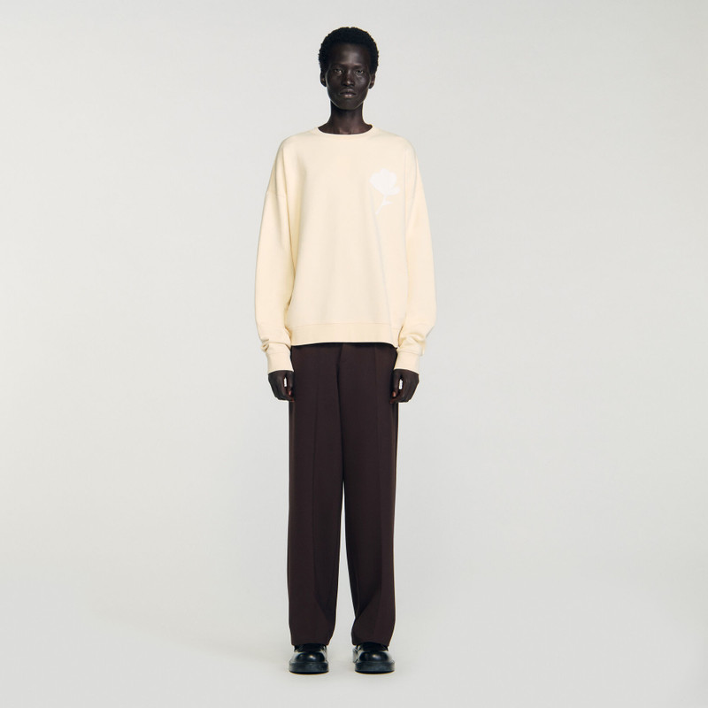 Sandro SWEATSHIRT WITH FLOWER PATCH outlook