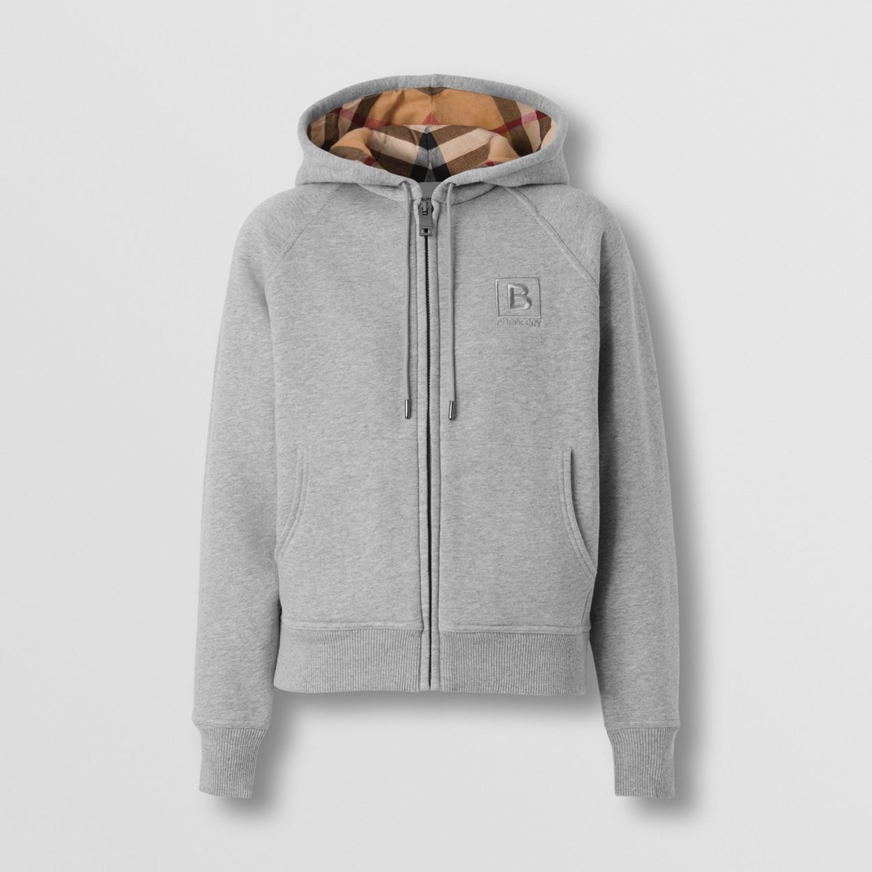 Letter Graphic Cotton Blend Hooded Top - 1
