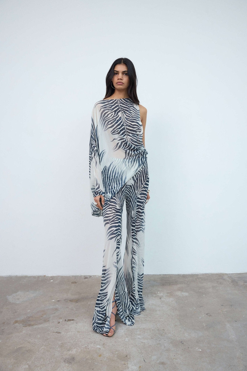 MAHA TOP IN ZEBRA PRINT GEORGETTE 3