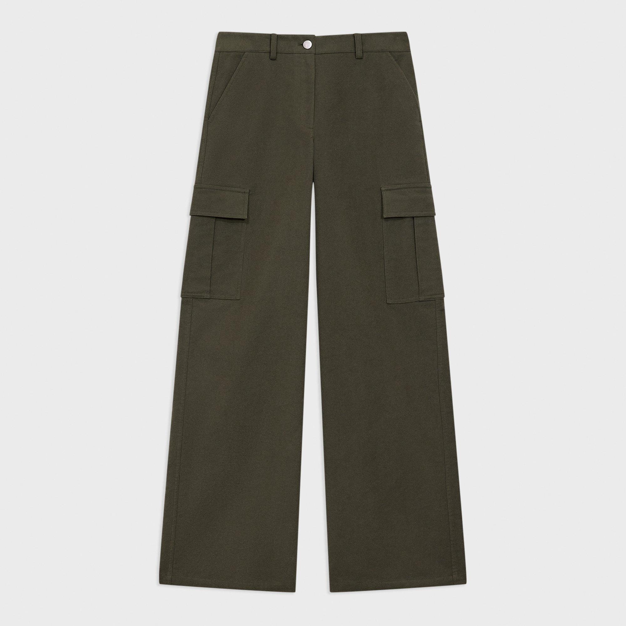 Wide-Leg Cargo Pant in Moleskin Twill - 1