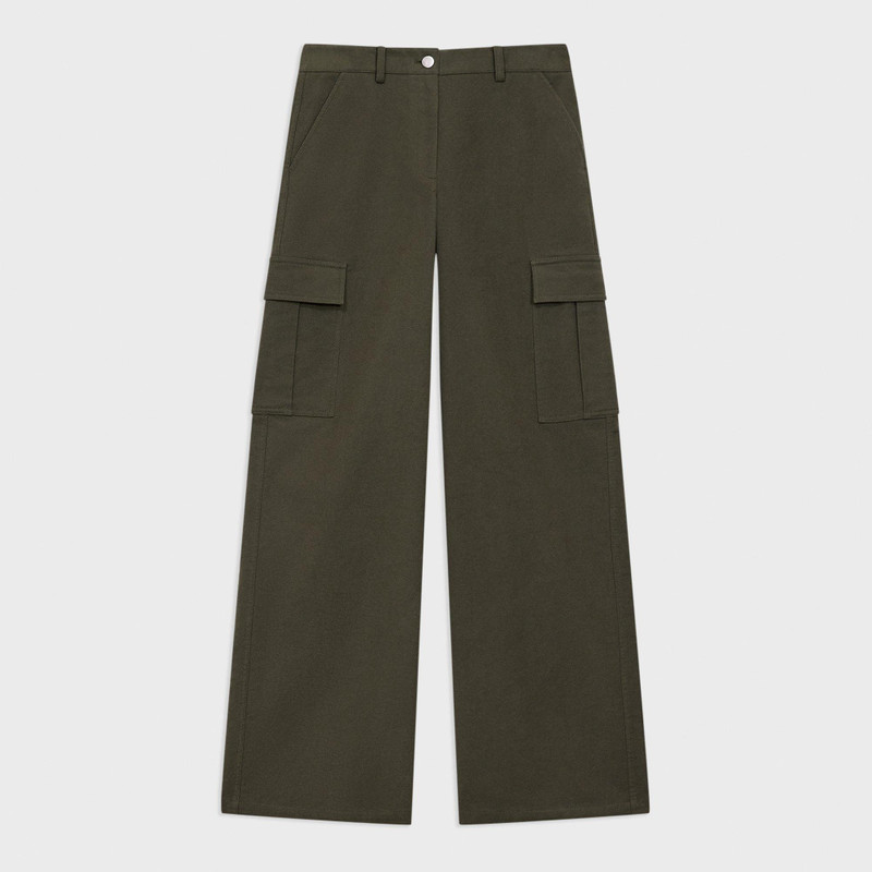 Wide-Leg Cargo Pant in Moleskin Twill 1
