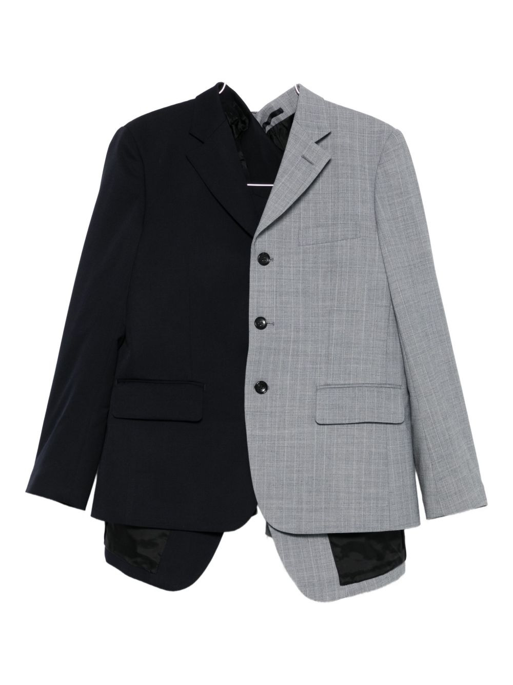 pinstripe two-tone jacket - 1