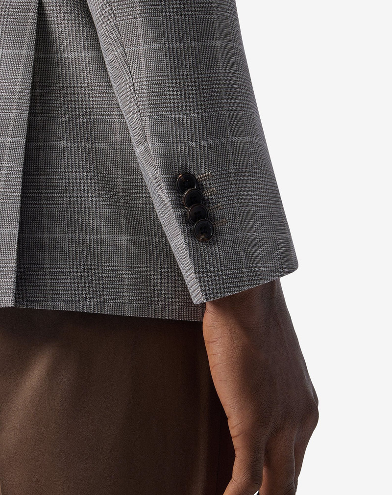 Grey wool, silk and linen jacket 5