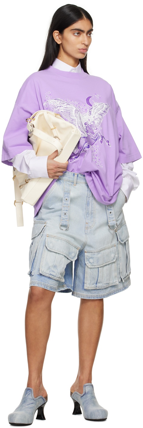 【関税込み】VETEMENTS パープル Flying Unicorn Tシャツ VETEMENTS Purple Flying Unicorn T-Shirt | REVERSIBLE