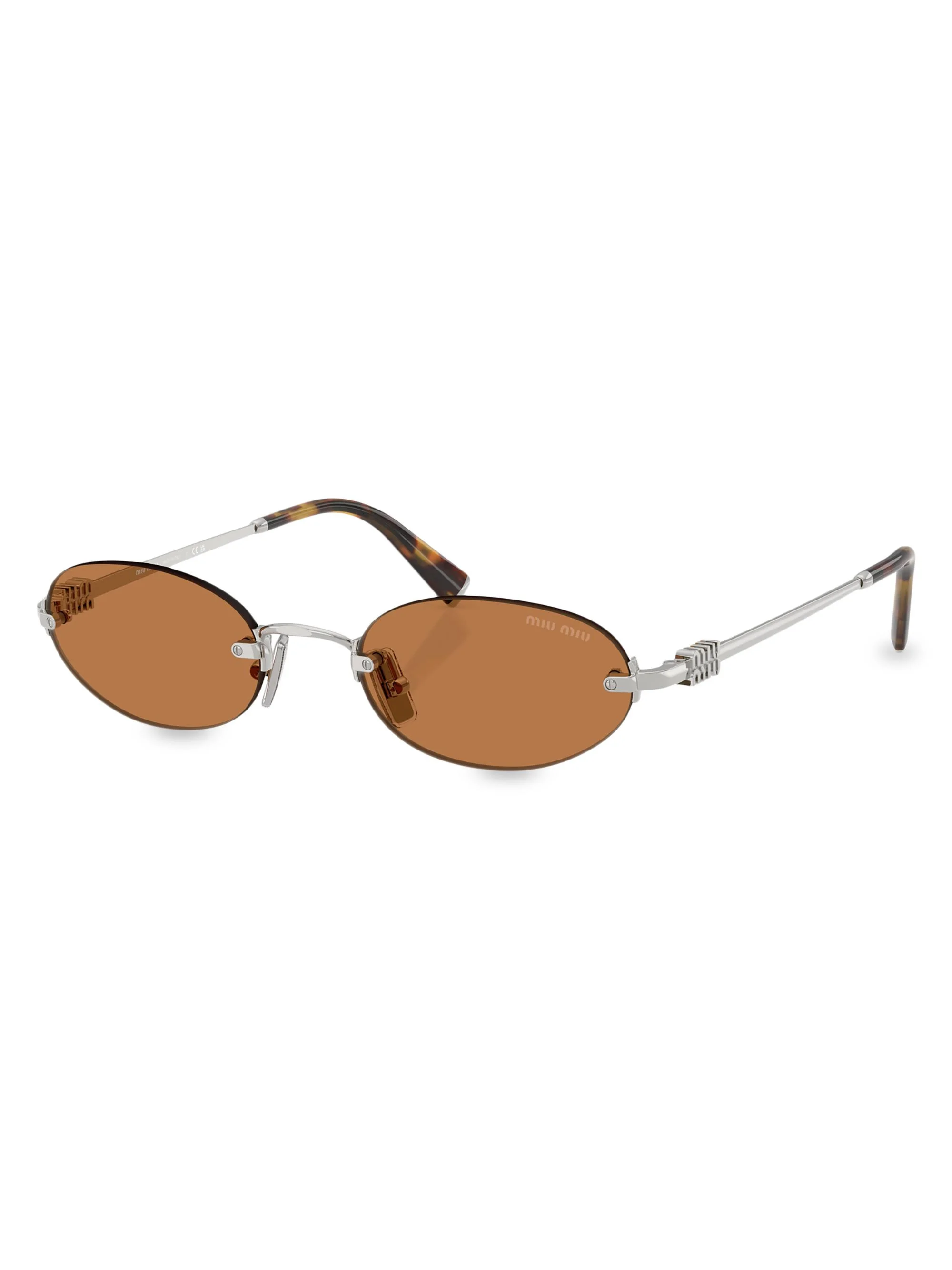 Women's 51MM Oval Sunglasses - Silver Brown - 1