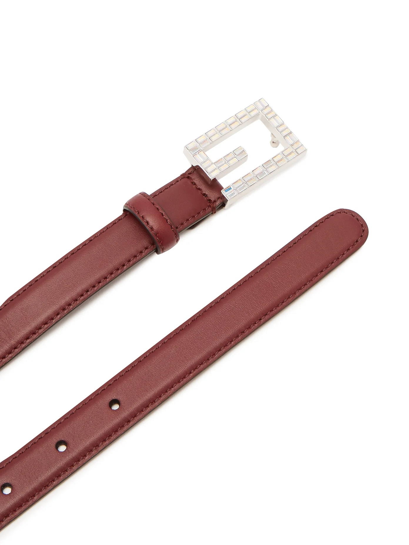 GG crystal-embellished leather belt - 5