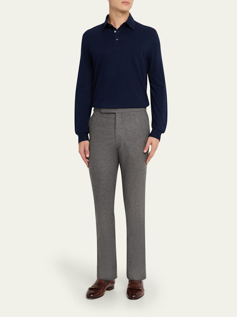 Ralph Lauren Men's Cotton and Cashmere Long-Sleeve Polo Shirt outlook