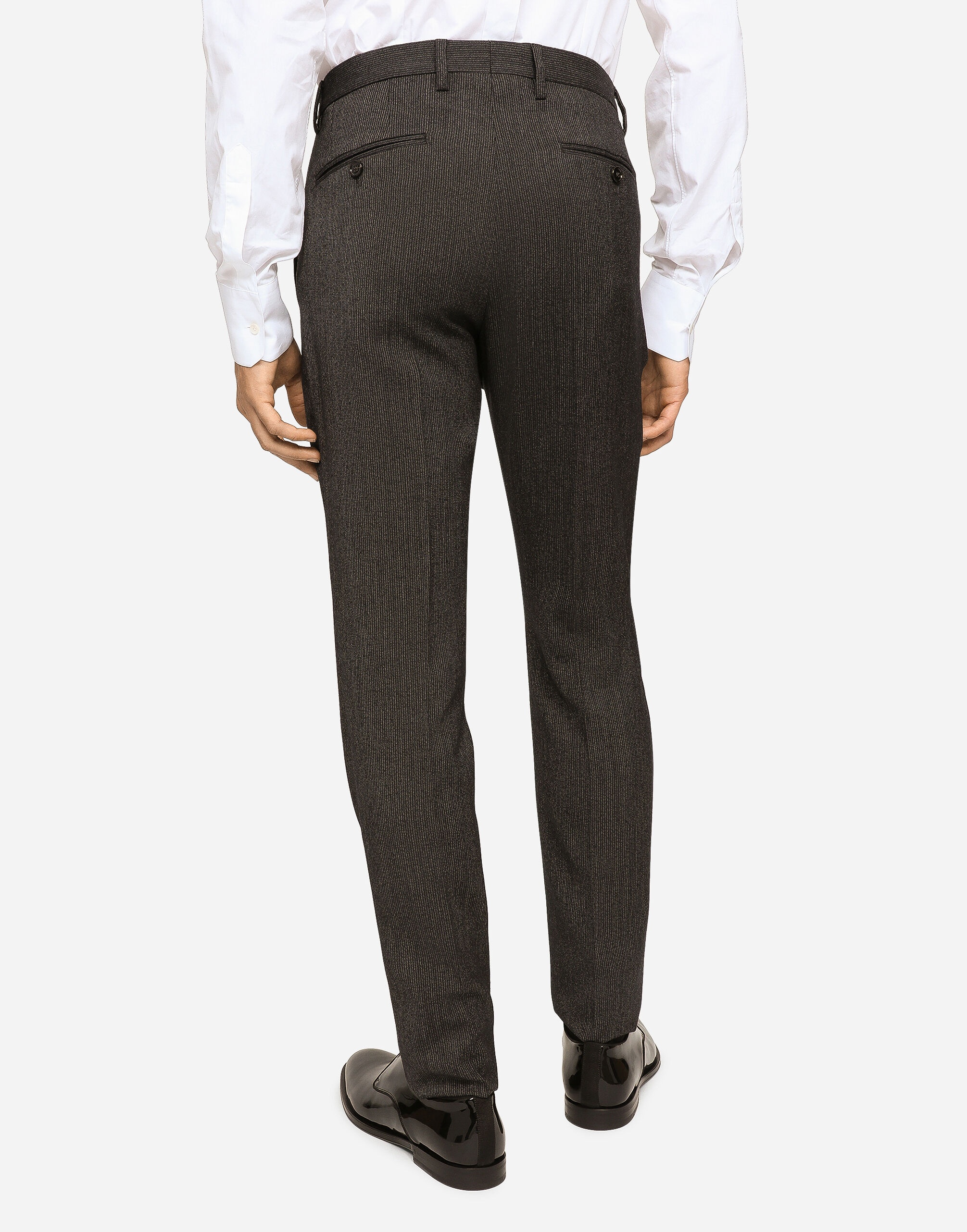 Single-breasted pinstripe wool Martini-fit suit - 7