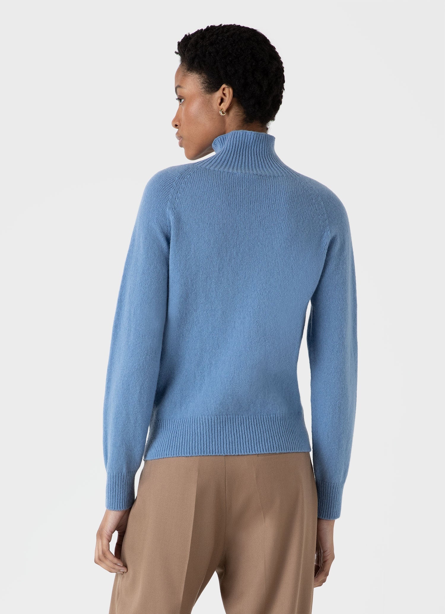 Lambswool Funnel Neck Jumper - 3