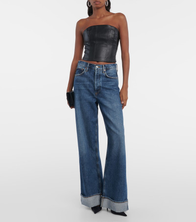 AMIRI Faux leather bustier top outlook