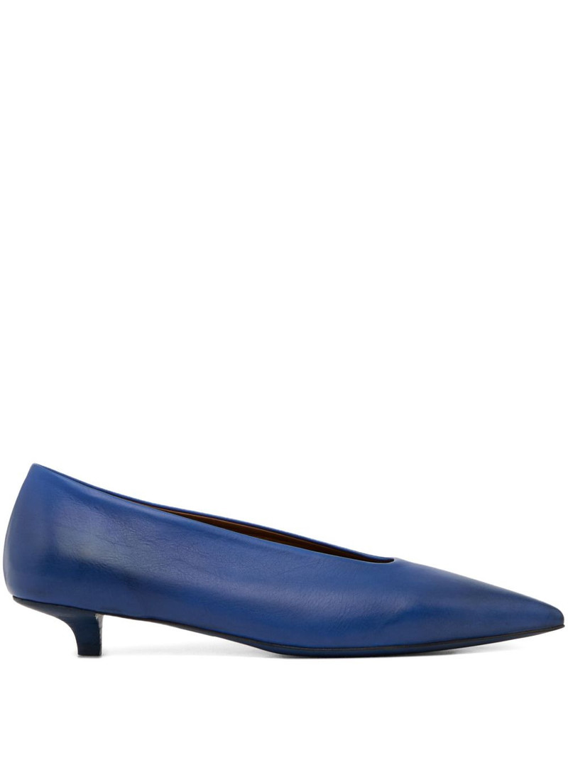 pointed-toe kitten-heel pumps 1