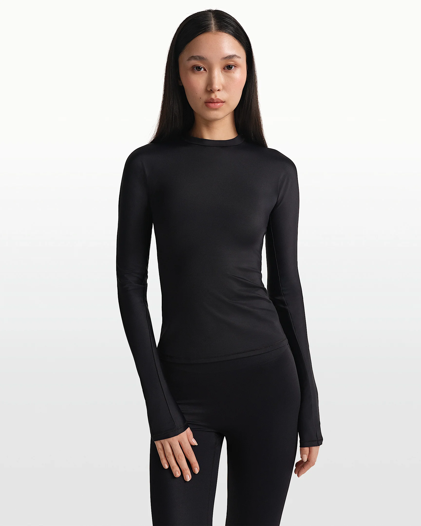 NikeSKIMS Shine Women's Long-Sleeve Crew-Neck Top - 1