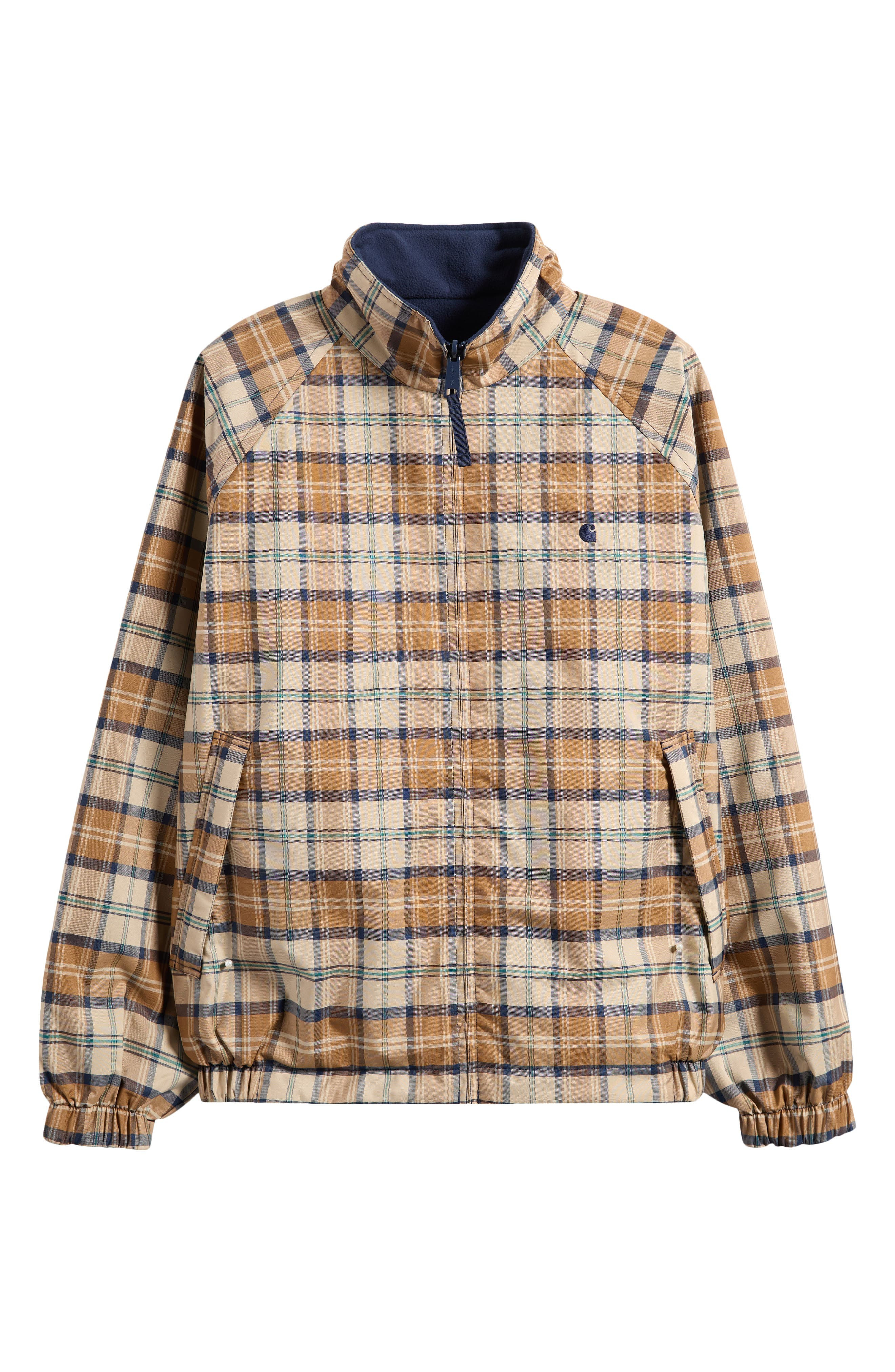 Carhartt Work In Progress Planer Water Repellent Reversible Canvas & Fleece Jacket in Planer Wall /A - 7