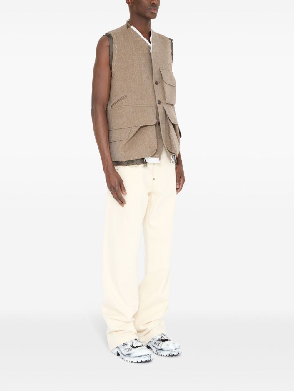 cargo wool vest - 3