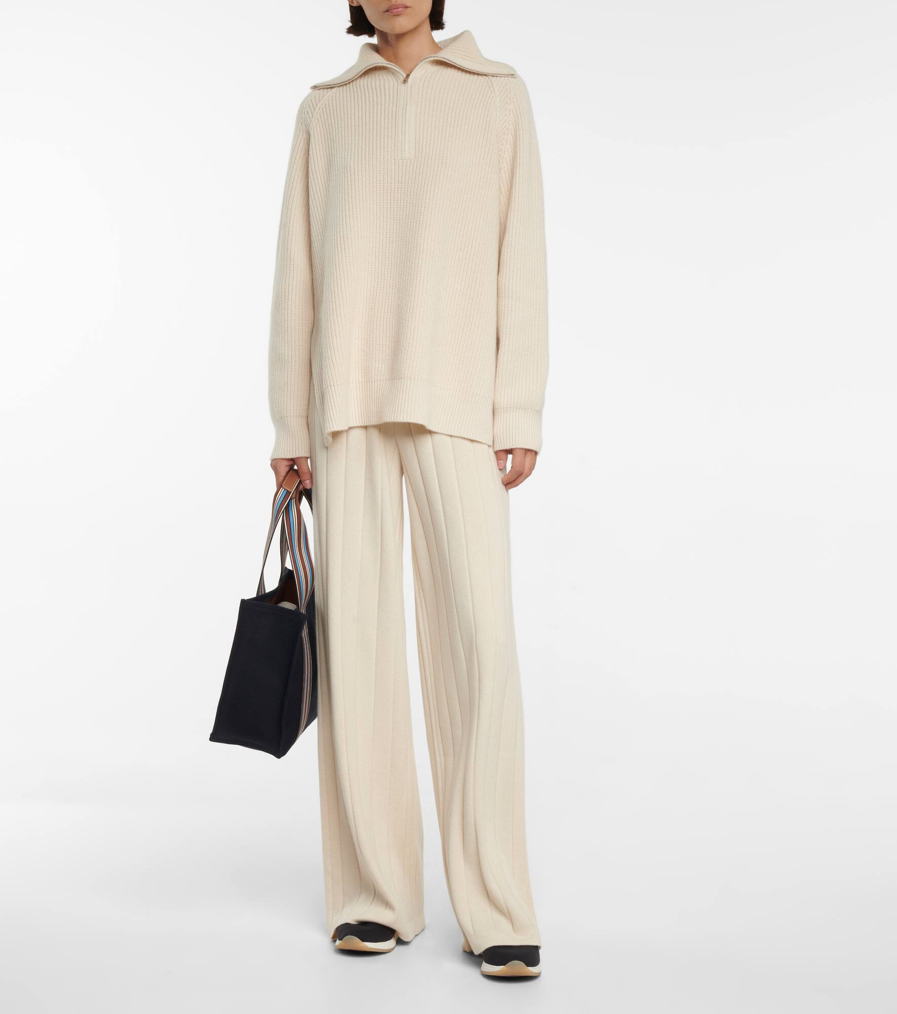 Duca D'Aosta wide-leg cashmere pants - 2
