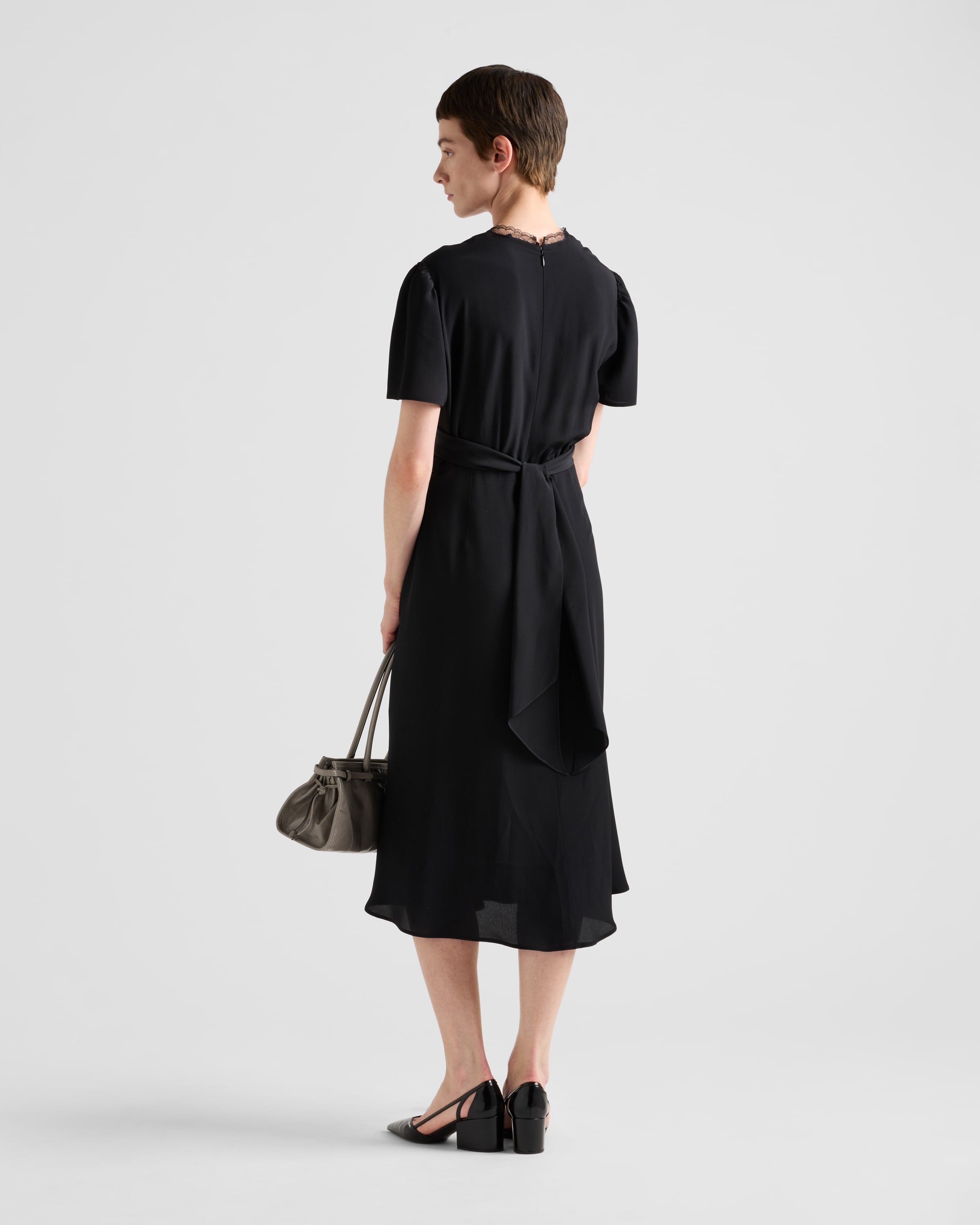 【プラダ・PRADA】Printed marocain dress Prada Marocain dress | REVERSIBLE