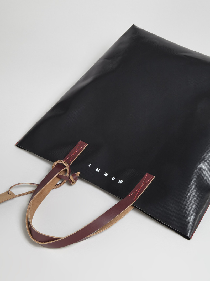 BLACK TRIBECA PVC SHOPPING BAG 4