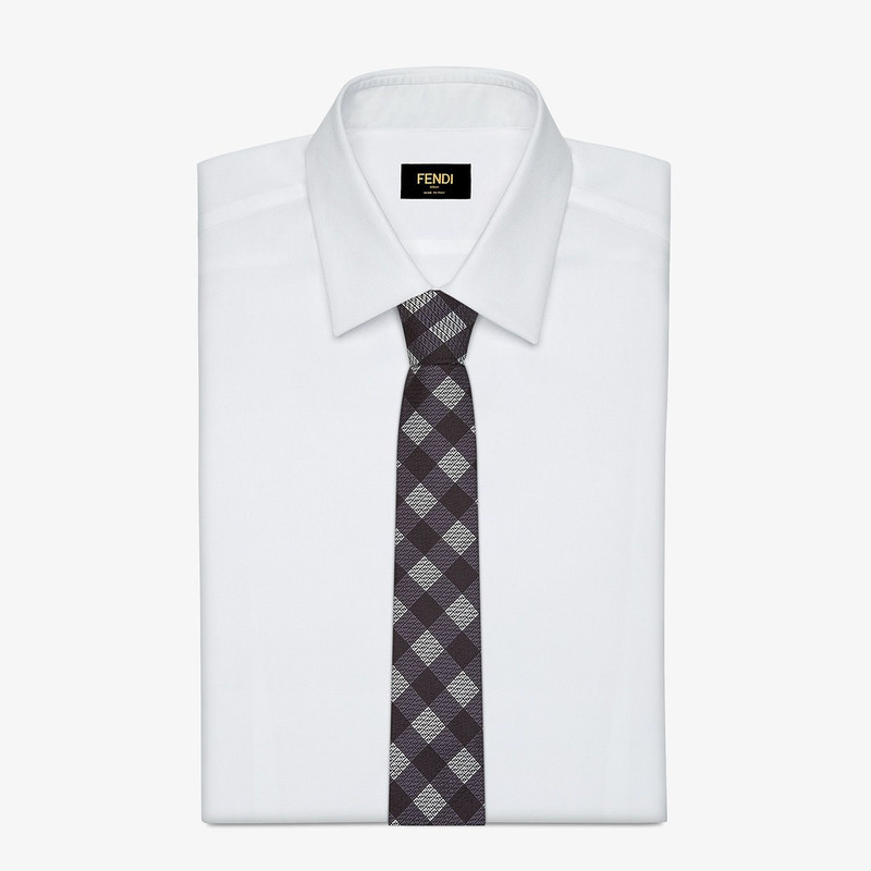 FENDI Black silk tie outlook