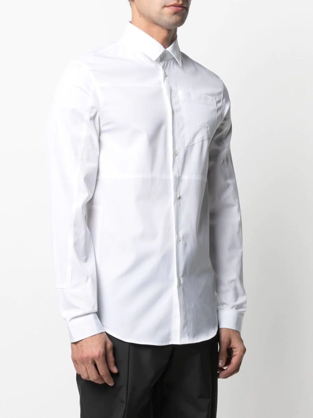 chest patch-pocket cotton shirt - 3