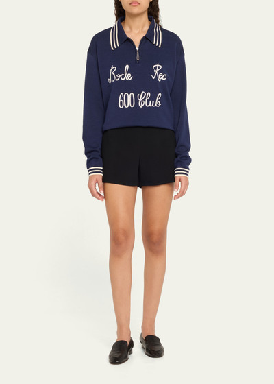 BODE Logo Club Embroidered Long-Sleeved Polo Sweater outlook