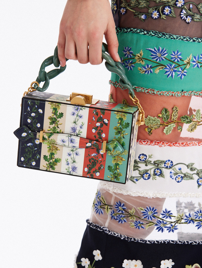 BOTANICAL STRIPE PRINTED ALIBI MINAUDIERE 3