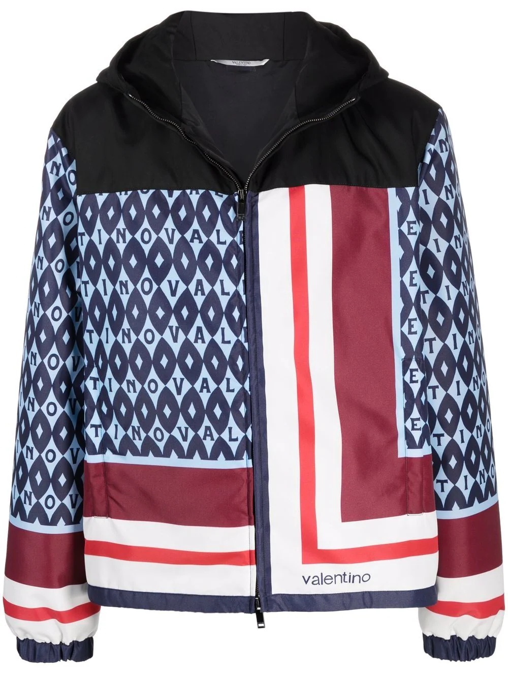 graphic-print zip-fastening jacket - 1