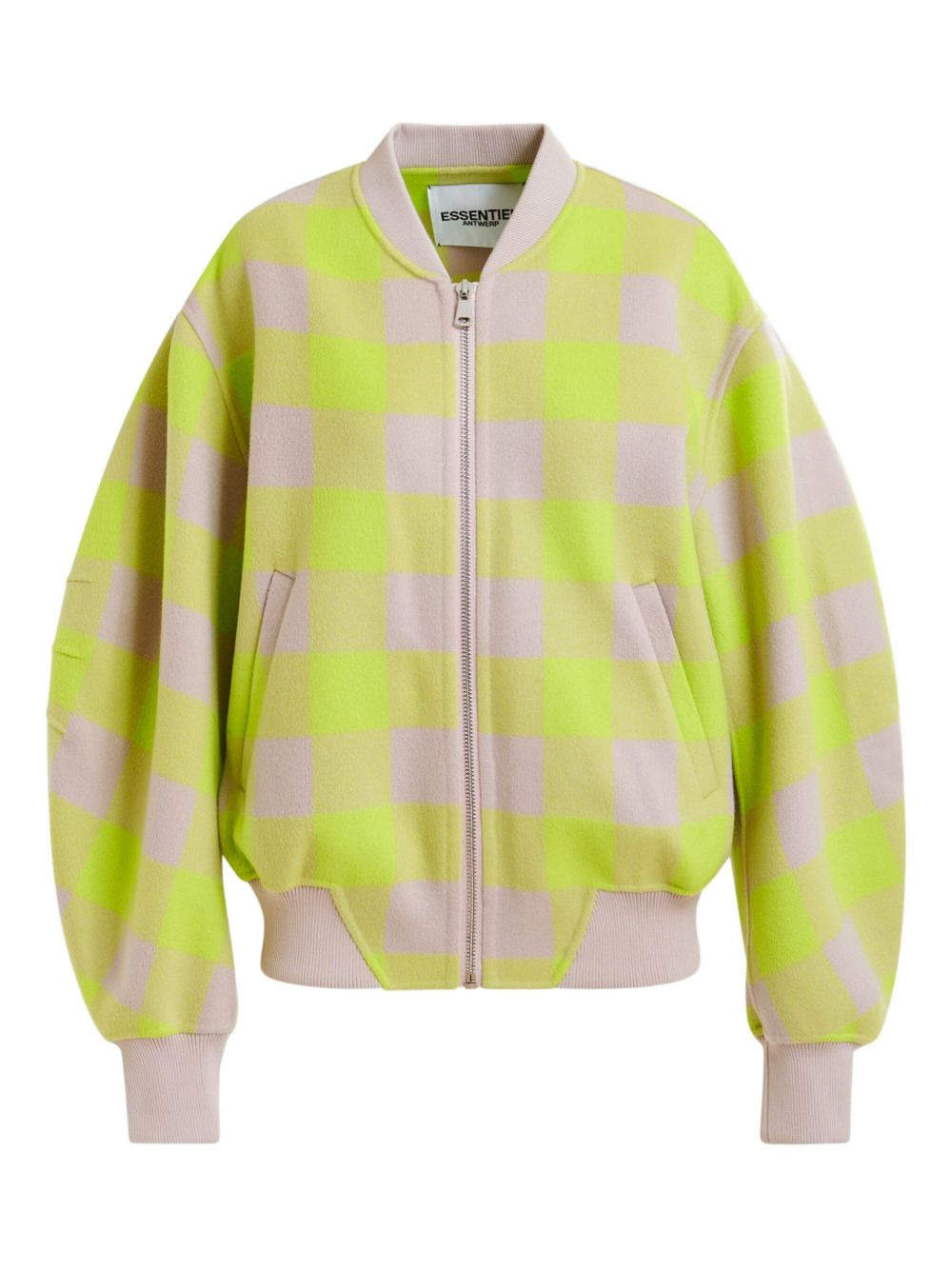 check-pattern cardigan - 1