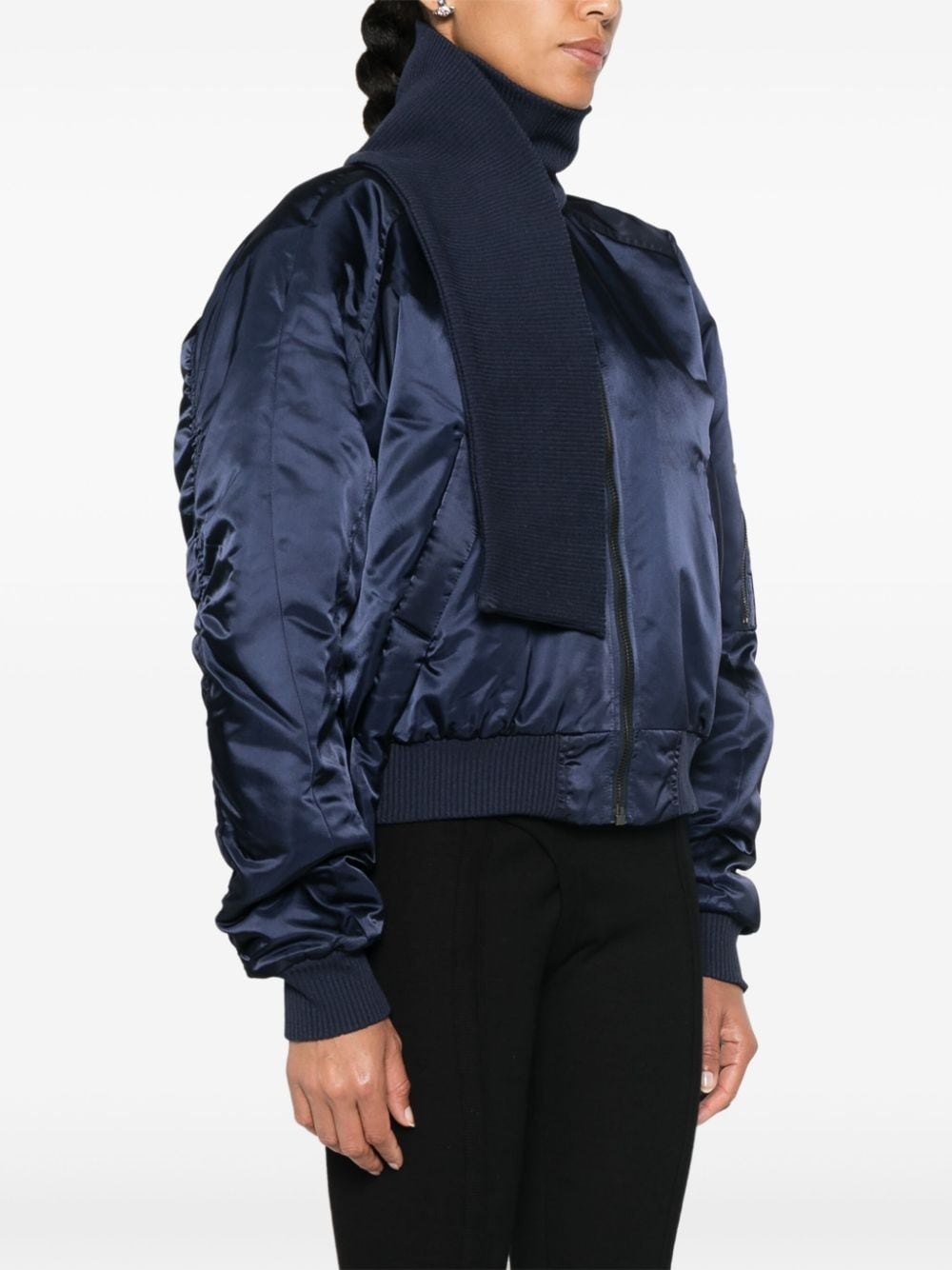 panel-detail bomber jacket - 2